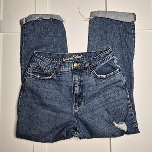 Universal Thread Tolled Hem Blue Boyfriend Jeans #0011